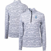 Detroit Lions Cutter & Buck Women's Throwback Logo Traverse Camo Quarter-Zip Pullover Top Charcoal - NFL