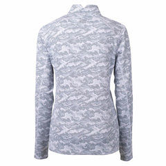 Detroit Lions Cutter & Buck Women's Throwback Logo Traverse Camo Quarter-Zip Pullover Top Charcoal - NFL