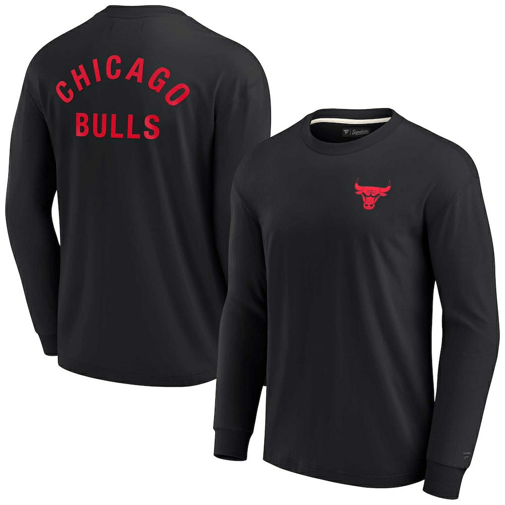 Fanatics - Chicago Bulls Unisex Elements Super Soft Long Sleeve T-Shirt - Black