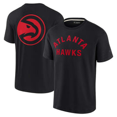 Fanatics - Atlanta Hawks Unisex Elements Super Soft Short Sleeve T-Shirt - Black