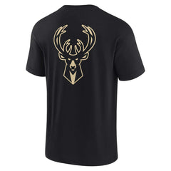Fanatics - Milwaukee Bucks Unisex Elements Super Soft Short Sleeve T-Shirt - Black