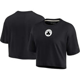 Fanatics - Boston Celtics Women's Elements Super Soft Boxy Cropped T-Shirt - Black