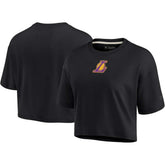 Fanatics - Los Angeles Lakers Women's Elements Super Soft Boxy Cropped T-Shirt - Black