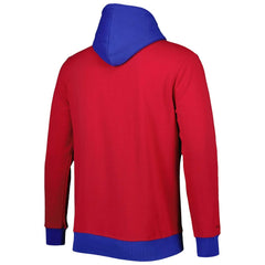 New York Giants Big & Tall Big Face Pullover Hoodie Red/Royal - Mitchell & Ness