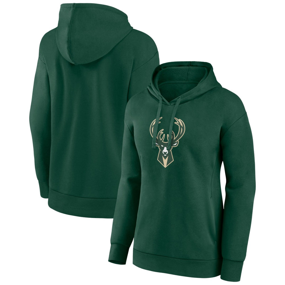 NBA - Milwaukee Bucks Women's Team Primary Logo Pullover Hoodie - Hunter Green