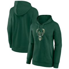 NBA - Milwaukee Bucks Women's Team Primary Logo Pullover Hoodie - Hunter Green
