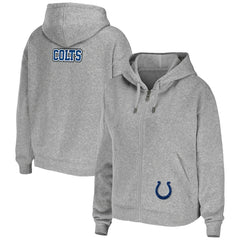 Indianapolis Colts WEAR by Erin Andrews Women's Team Full-Zip Hoodie Heathered Gray - NFL