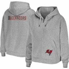 Tampa Bay Buccaneers WEAR by Erin Andrews Women's Team Full-Zip Hoodie Heathered Gray - NFL