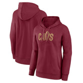 NBA - Cleveland Cavaliers Women's Wordmark Alt Pullover Hoodie - Wine