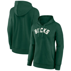 NBA - Milwaukee Bucks Women's Wordmark Alt Pullover Hoodie - Hunter Green