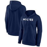 NBA - Minnesota Timberwolves Women's Wordmark Alt Pullover Hoodie - Navy