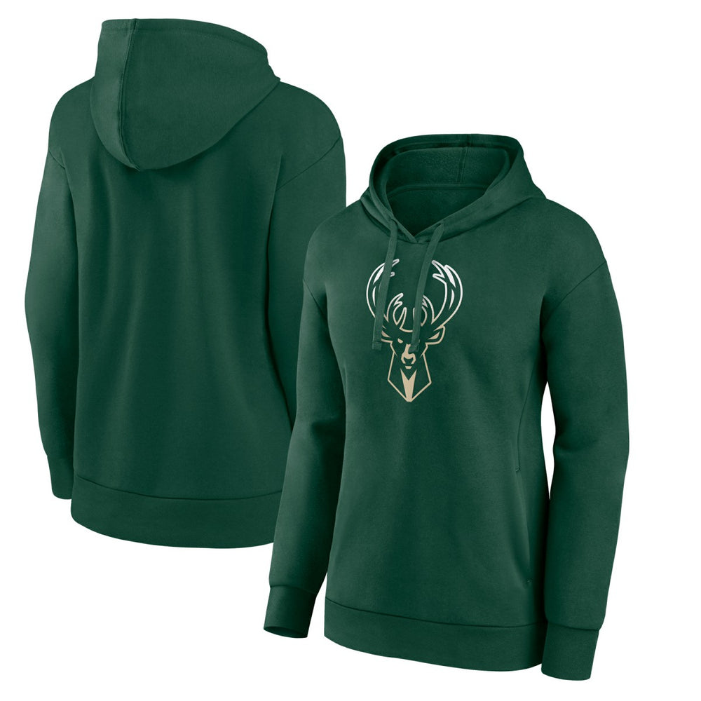 NBA - Milwaukee Bucks Women's Gradient Logo Pullover Hoodie - Hunter Green