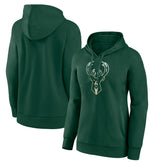 NBA - Milwaukee Bucks Women's Gradient Logo Pullover Hoodie - Hunter Green