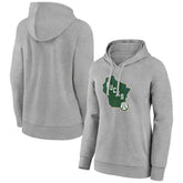 NBA - Milwaukee Bucks Women's Alternate Logo Pullover Hoodie - Gray