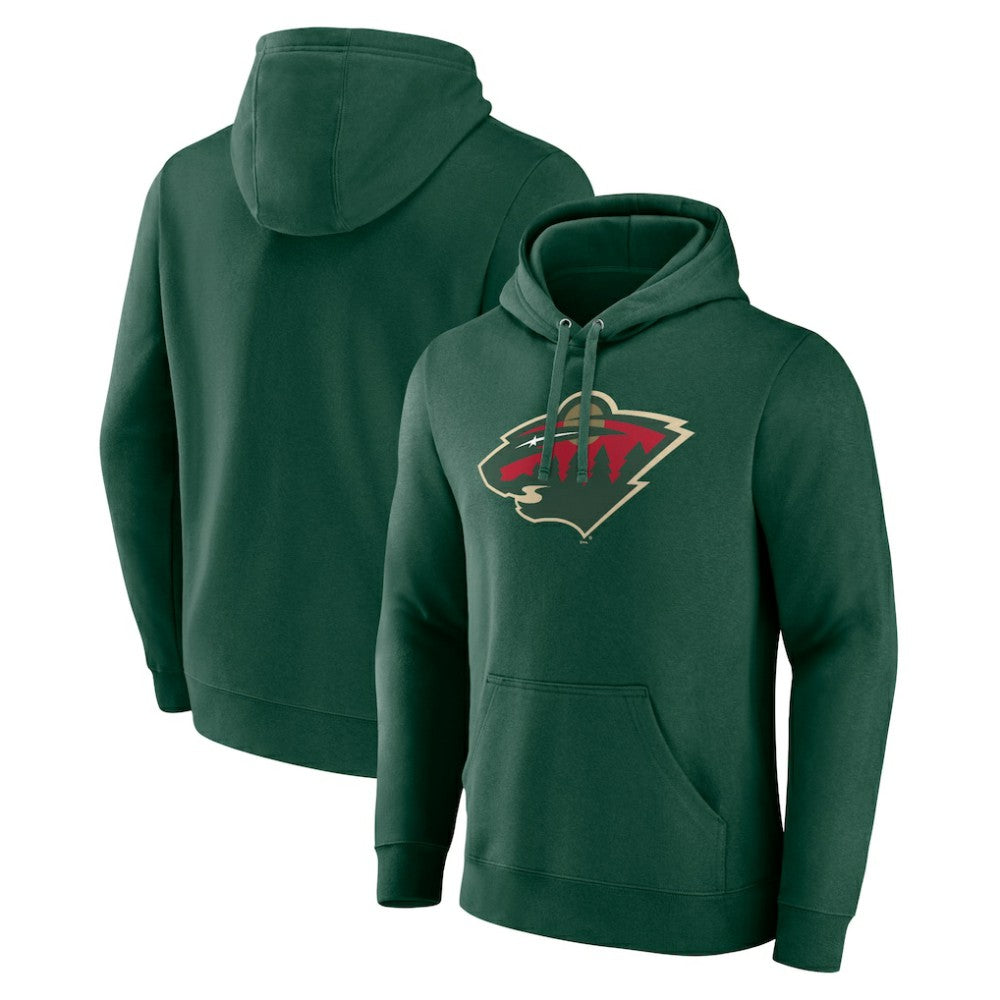 Minnesota Wild - Fanatics Primary Logo Pullover Hoodie Green