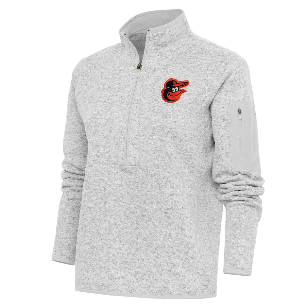 Baltimore Orioles Antigua Women's Logo Fortune Quarter-Zip Pullover Jacket Clearance