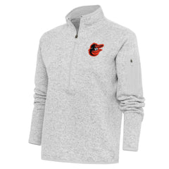 Baltimore Orioles Antigua Women's Logo Fortune Quarter-Zip Pullover Jacket Clearance