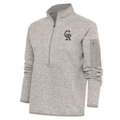 Colorado Rockies Antigua Women's Logo Fortune Quarter-Zip Pullover Jacket Near Me
