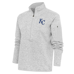 Kansas City Royals Antigua Women's Logo Fortune Quarter-Zip Pullover Jacket Clearance