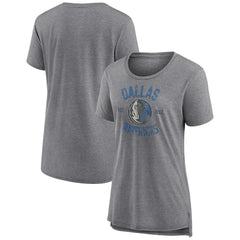 NBA - Dallas Mavericks Women's Heritage Tri-Blend T-Shirt - Heather Gray