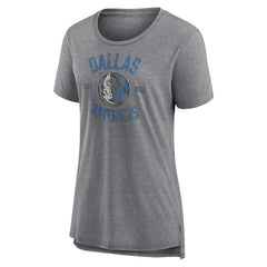 NBA - Dallas Mavericks Women's Heritage Tri-Blend T-Shirt - Heather Gray