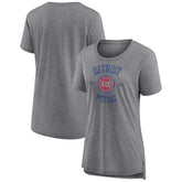 NBA - Detroit Pistons Women's Heritage Tri-Blend T-Shirt - Heather Gray