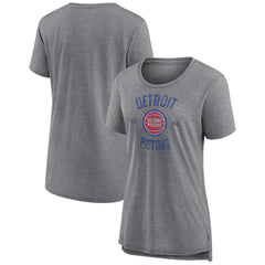 NBA - Detroit Pistons Women's Heritage Tri-Blend T-Shirt - Heather Gray