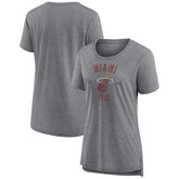 NBA - Miami Heat Women's Heritage Tri-Blend T-Shirt - Heather Gray