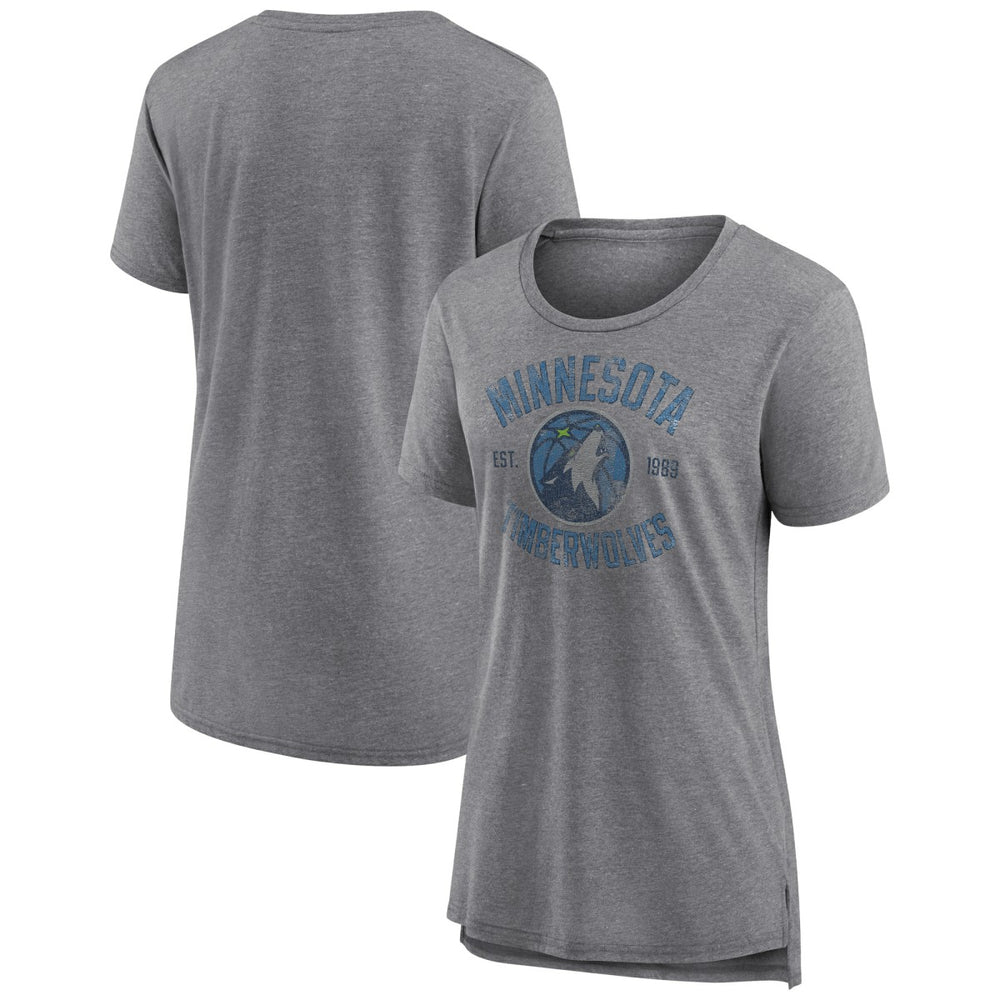 NBA - Minnesota Timberwolves Women's Heritage Tri-Blend T-Shirt - Heather Gray