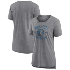NBA - Minnesota Timberwolves Women's Heritage Tri-Blend T-Shirt - Heather Gray
