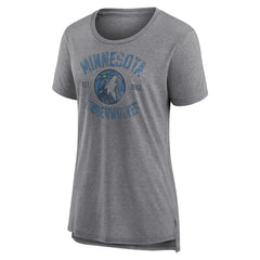 NBA - Minnesota Timberwolves Women's Heritage Tri-Blend T-Shirt - Heather Gray