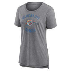 NBA - Oklahoma City Thunder Women's Heritage Tri-Blend T-Shirt - Heather Gray