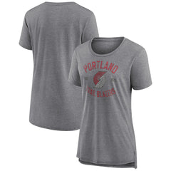 NBA - Portland Trail Blazers Women's Heritage Tri-Blend T-Shirt - Heather Gray