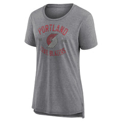 NBA - Portland Trail Blazers Women's Heritage Tri-Blend T-Shirt - Heather Gray