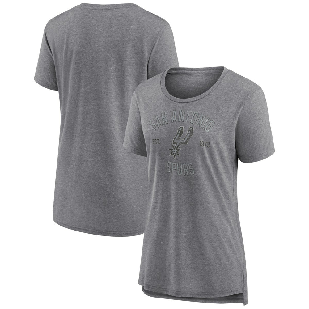 NBA - San Antonio Spurs Women's Heritage Tri-Blend T-Shirt - Heather Gray