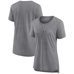 NBA - San Antonio Spurs Women's Heritage Tri-Blend T-Shirt - Heather Gray