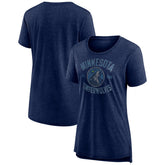 NBA - Minnesota Timberwolves Women's Heritage Tri-Blend T-Shirt - Heather Navy