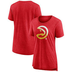 NBA - Atlanta Hawks Women's Gradient Logo Tri-Blend T-Shirt - Heather Red
