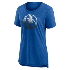 NBA - Dallas Mavericks Women's Gradient Logo Tri-Blend T-Shirt - Heather Royal