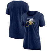NBA - Indiana Pacers Women's Gradient Logo Tri-Blend T-Shirt - Heather Navy