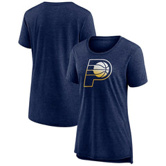 NBA - Indiana Pacers Women's Gradient Logo Tri-Blend T-Shirt - Heather Navy