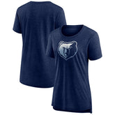 NBA - Memphis Grizzlies Women's Gradient Logo Tri-Blend T-Shirt - Heather Navy