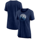 NBA - Minnesota Timberwolves Women's Gradient Logo Tri-Blend T-Shirt - Heather Navy