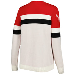 NBA - Chicago Bulls Lusso Women's Dominique Pullover Sweater - Red/Cream