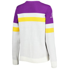 NBA - Los Angeles Lakers Lusso Women's Dominique Pullover Sweater - Purple/Cream