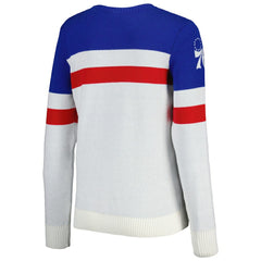 NBA - Philadelphia 76ers Lusso Women's Dominique Pullover Sweater - Royal/Cream