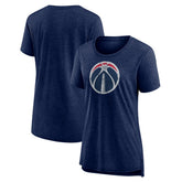 NBA - Washington Wizards Women's Distressed Logo Tri-Blend T-Shirt - Heather Navy
