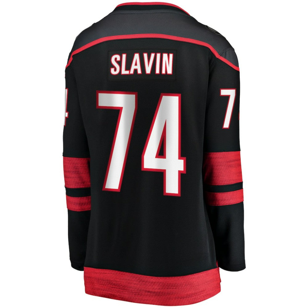 Jaccob Slavin Carolina Hurricanes Fanatics Women's Home Breakaway Player Jersey - Black | NHL Jerseys