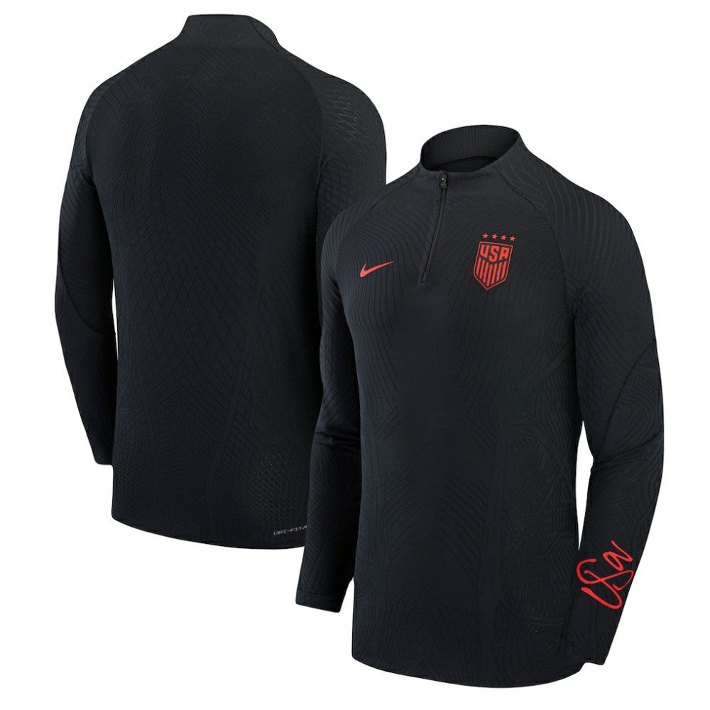 Nike USWNT 2023 Strike Drill Performance Quarter-Zip Long Sleeve Top - Black