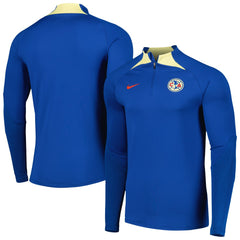 Nike Club America Strike Drill 2023/24 Performance Quarter-Zip Long Sleeve Top - Blue